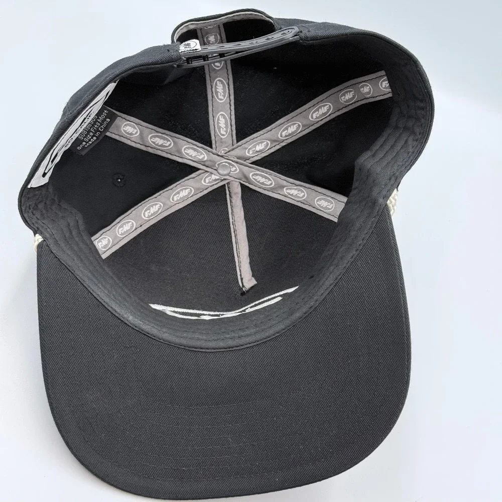 FMF Racing So. Calif. Snapback Hat Black Embroidered Rope Trucker Cap Mens OSFM